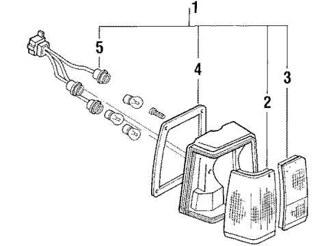 1988 Ford Festiva Tail Lamps Diagram