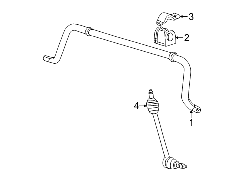 2001 Lincoln LS Rear Suspension Components, Lower Control Arm, Upper Control Arm, Stabilizer Bar Diagram