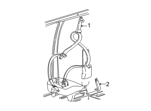 2006 Ford E-250 Seat Belt Diagram