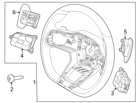 2024 Ford Mustang Steering Wheel & Trim Diagram