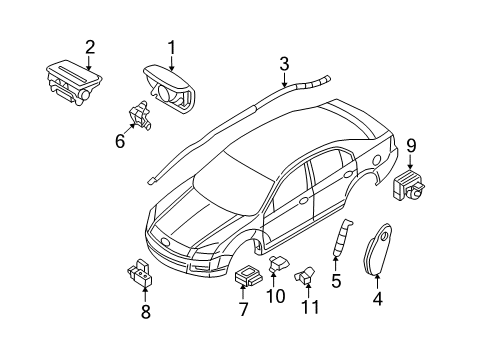 2006 Mercury Milan Air Bag Components Diagram