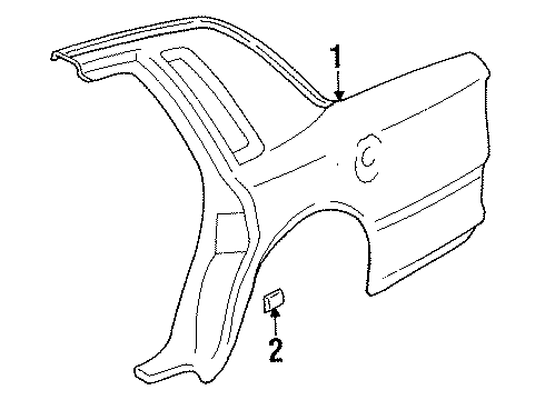 1993 Lincoln Town Car HSG ASY F/TNK FIL PI Diagram for F2VY5427936B