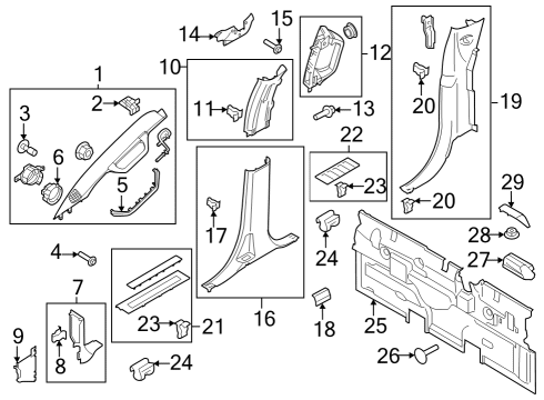 2024 Ford F-250 Super Duty HANDLE - ASSIST Diagram for MC3Z-1631406-AF