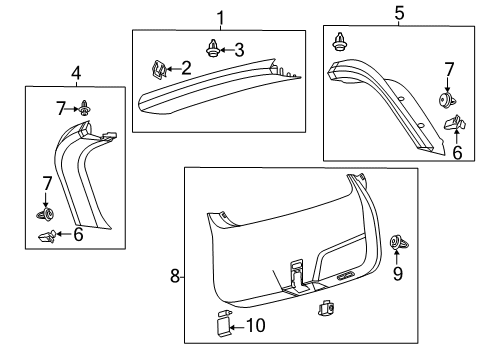 2023 Lincoln Aviator Interior Trim - Lift Gate Diagram