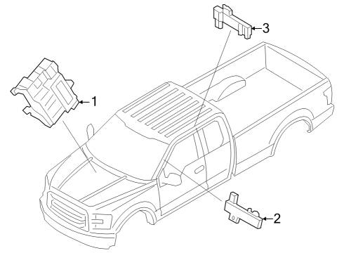 2023 Ford F-350 Super Duty Anti-Theft Components Diagram