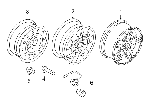 2009 Ford Escape Wheels Diagram