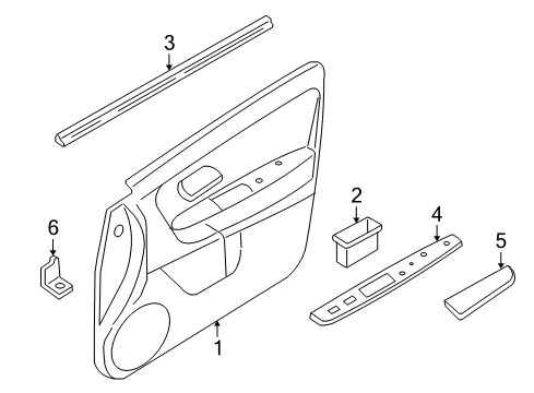 2006 Mercury Mariner Armrest Pad Diagram for 5E6Z-7824101-AAB