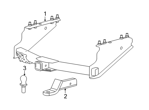 2008 Ford F-350 Super Duty Trailer Hitch Components Diagram