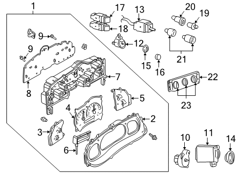 2004 Ford Explorer Sport Trac Instrument Cluster Diagram for 4L2Z-10849-AA