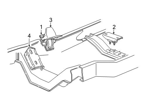 2002 Ford E-350 Super Duty Engine & Trans Mounting Diagram