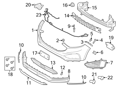 2019 Ford Edge Front Bumper Diagram