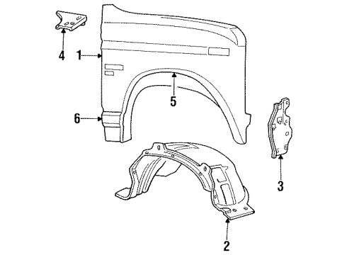 1988 Ford Bronco Self Adhesive Name Plate Diagram for E7TZ-16720-D