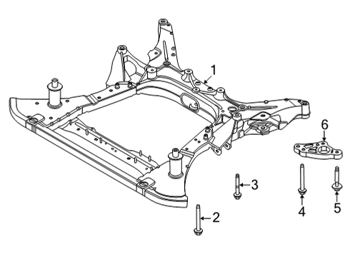 2021 Ford Mustang Mach-E Suspension Mounting - Front Diagram