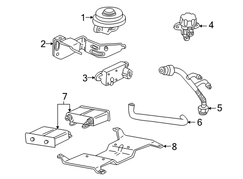 2001 Ford Explorer Hose Assembly Diagram for F77Z-9P761-CA