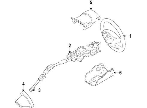 2011 Ford Transit Connect Steering Column & Wheel, Steering Gear & Linkage Diagram