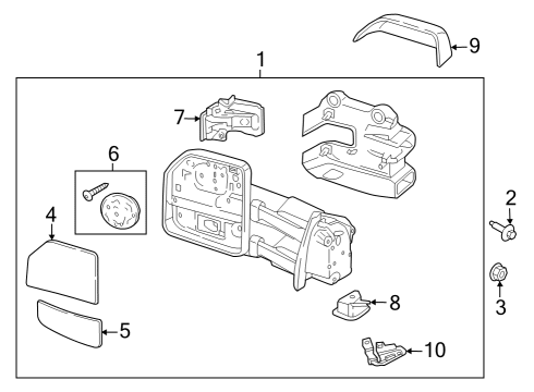 2022 Ford F-150 Lightning Outside Mirrors Diagram 7 - Thumbnail