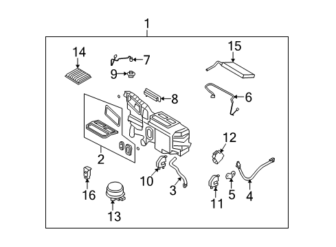 2010 Lincoln MKX Core Assembly - Heater Diagram for 7T4Z-18476-A