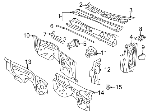 2010 Ford Explorer Sport Trac Cab Cowl Diagram