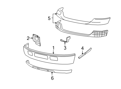 2005 Ford Excursion Front Bumper Diagram