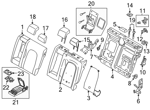 2019 Lincoln MKZ Holder - Cup Diagram for DS7Z-5413562-AJ