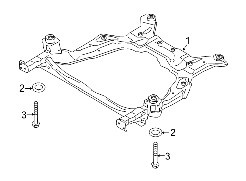 2023 Lincoln Nautilus Suspension Mounting - Front Diagram