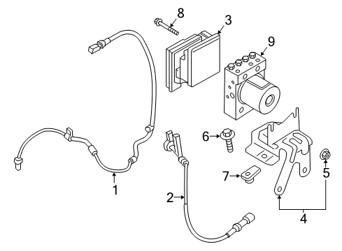 2015 Ford Expedition ABS Components Diagram