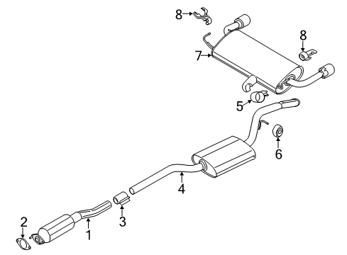 2014 Ford Escape Exhaust Components Diagram