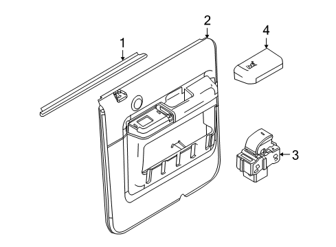 2010 Ford F-250 Super Duty Panel Assembly - Door Trim Diagram for 8C3Z-3627407-BB