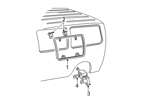 1999 Ford E-350 Super Duty Side Panel - Glass & Hardware Diagram 2 - Thumbnail