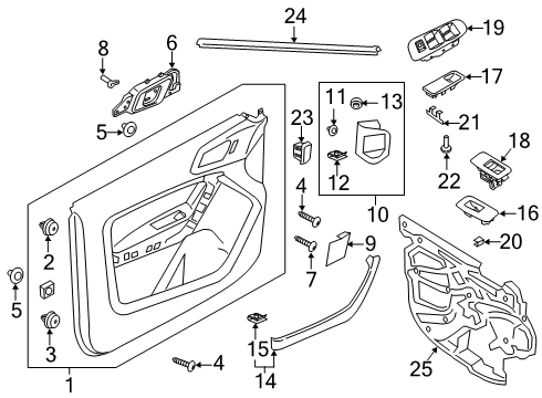 2023 Ford Ranger Rear Door Diagram