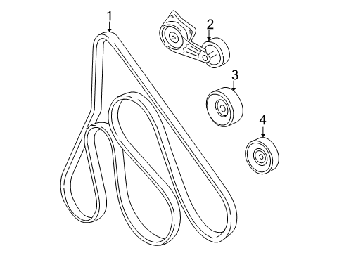 2003 Lincoln Aviator Belts & Pulleys Diagram