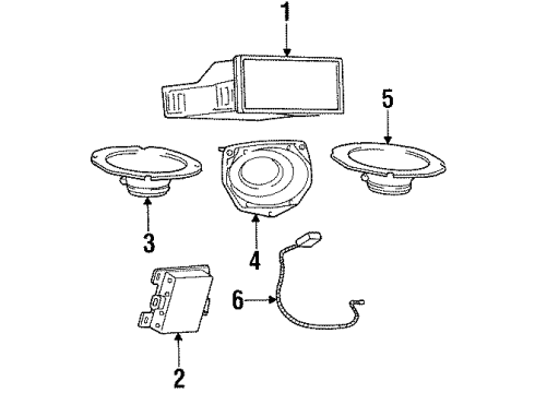 1993 Mercury Grand Marquis Cable Assembly Extension Diagram for F1VY18812D