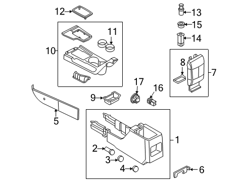 2006 Lincoln Zephyr Console Diagram 1 - Thumbnail