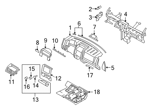 2010 Mercury Mariner Instrument Panel Diagram