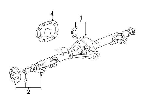 2000 Ford Mustang Axle & Differential - Rear Diagram