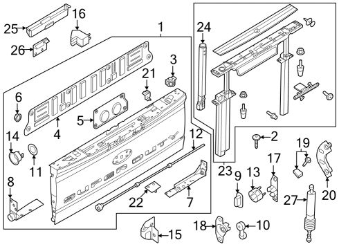 2023 Ford F-250 Super Duty Insert Diagram for FL3Z-99430B22-A