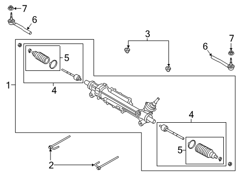 2019 Ford Ranger Steering Column & Wheel, Steering Gear & Linkage Diagram 3 - Thumbnail