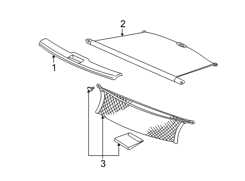 2001 Mercury Sable Interior Trim - Rear Body Diagram 2 - Thumbnail