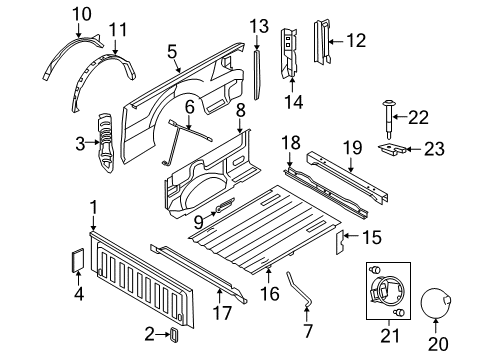 2012 Ford F-150 Front & Side Panels Diagram