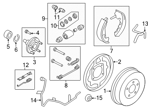 2009 Mercury Mariner Rear Brakes Diagram 4 - Thumbnail