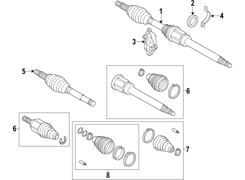 2023 Ford Transit Connect Axle Shafts & Joints, Drive Axles Diagram