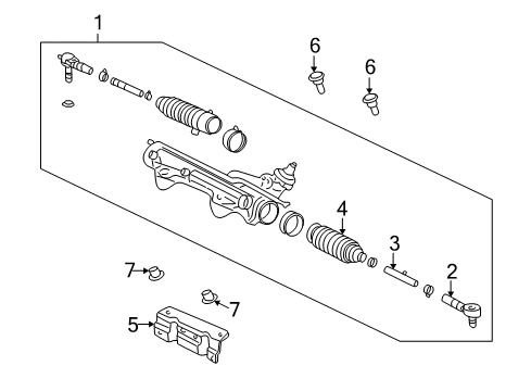 2004 Mercury Mountaineer P/S Pump & Hoses, Steering Gear & Linkage Diagram