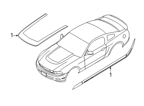 2012 Ford Mustang Stripe Tape Diagram 3 - Thumbnail