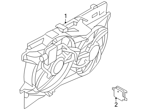 2007 Lincoln MKX Cooling System, Radiator, Water Pump, Cooling Fan Diagram