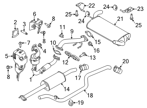 2017 Ford Focus Exhaust Components Diagram