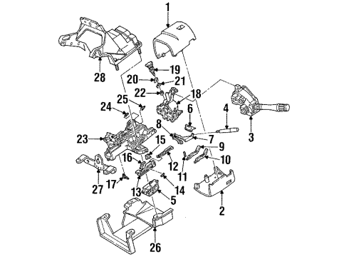 1996 Lincoln Continental Switch Assembly - Stop Light Diagram for FOOY-13480-B