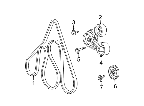 2011 Ford Expedition Belts & Pulleys Diagram