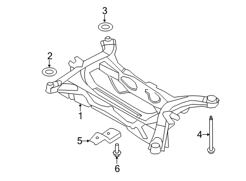 2012 Ford Edge Suspension Mounting - Rear Diagram