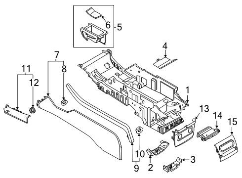 2020 Lincoln Aviator SUPPORT ASY - CONSOLE Diagram for LC5Z-78045B30-BA