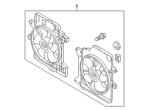 2007 Ford Escape Cooling System, Radiator, Water Pump, Cooling Fan Diagram